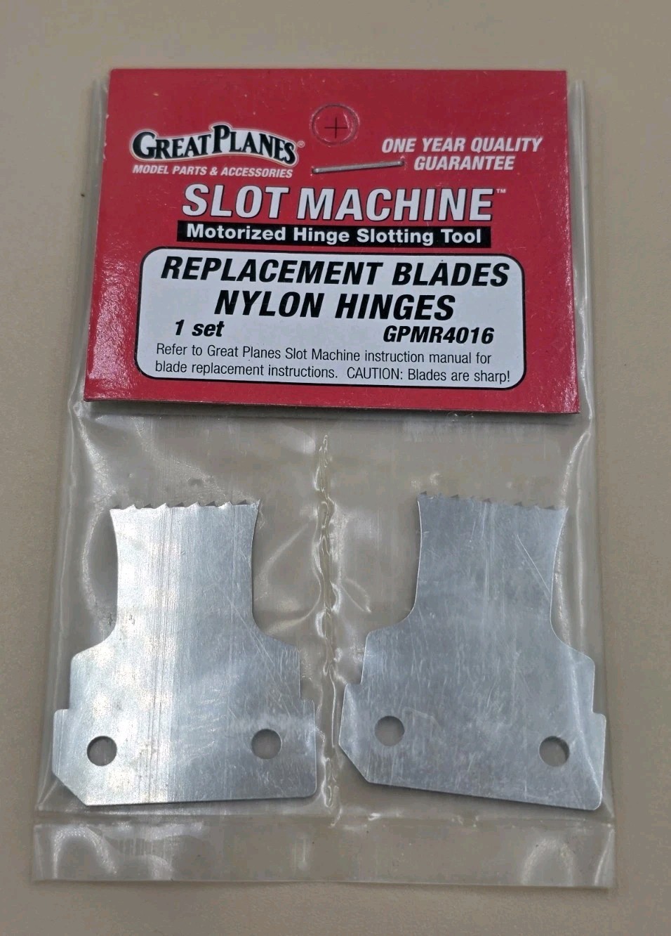Great Planes Replacement Slot Machine Blades - Nylon Hinges - #GPMR4016