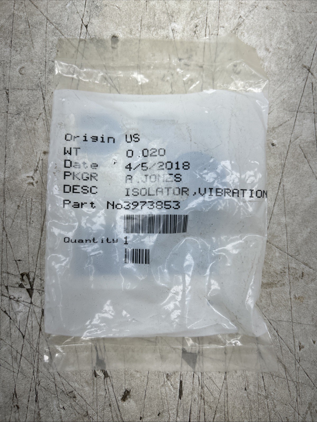 Genuine Cummins Vibration Isolator 3973853 (New Old Stock)