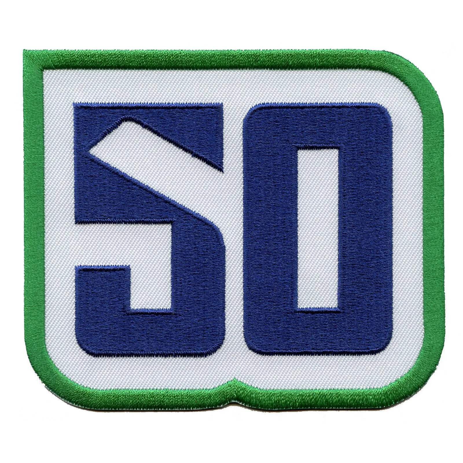 2020 Vancouver Canucks 50th Anniversary Logo Jersey Patch Blue & Green Version