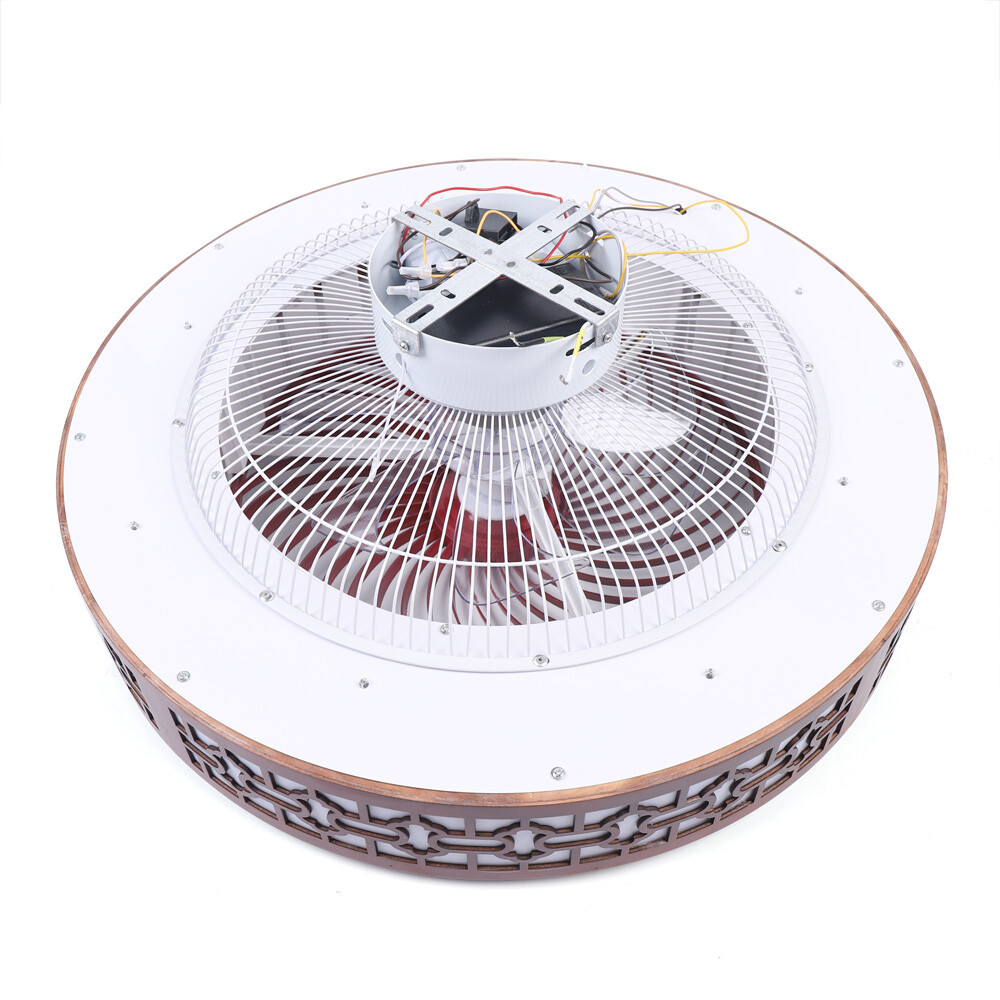 22" Inches Red Ceiling Fan with Light 64W Remote Control 3-Color Lighting Modes