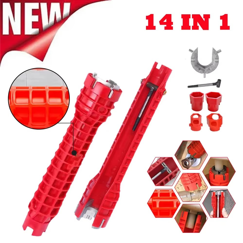 8 in 1 Faucet Sink Installer Home Multi Tool Pipe Wrench For Plumbers Homeowners