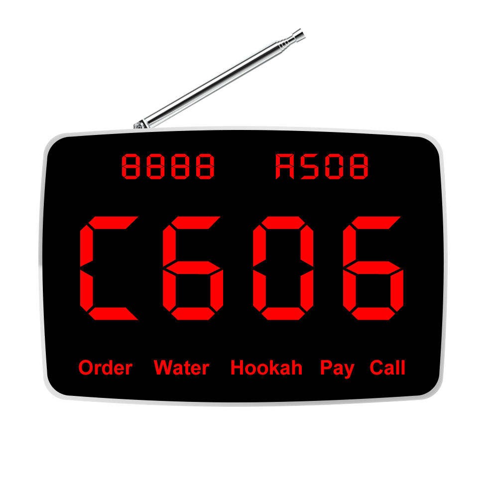 Wireless Queue Call System with 15 Waterproof Call Button and 1 Display Receiver