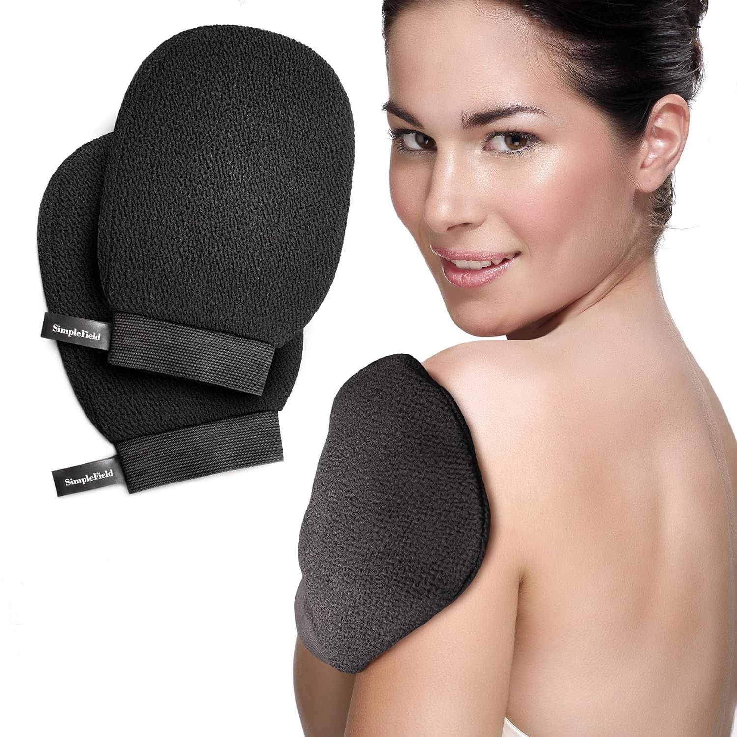 Korean Exfoliating Mitt for Remove Dead Skin. 2 Pack 100% Viscose Kessa Deep Exf