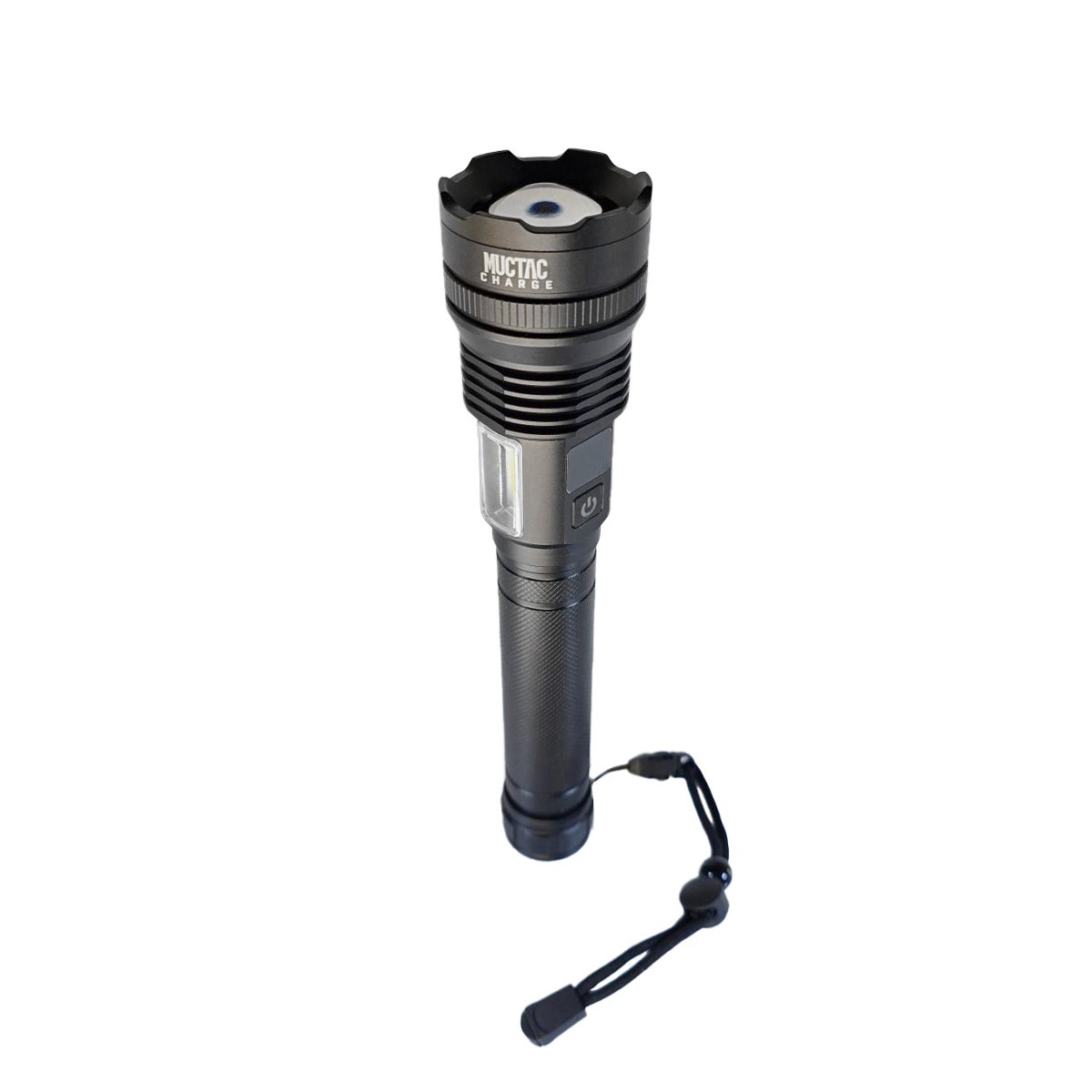 MUCTAC Charge Tactical Flashlight Rechargeable LED Zoomable 10000mAh Aluminum