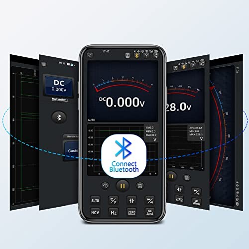 Bluetooth Multimeter Digital Tester Auto-ranging TRMS 6000 Counts Ohmmeter