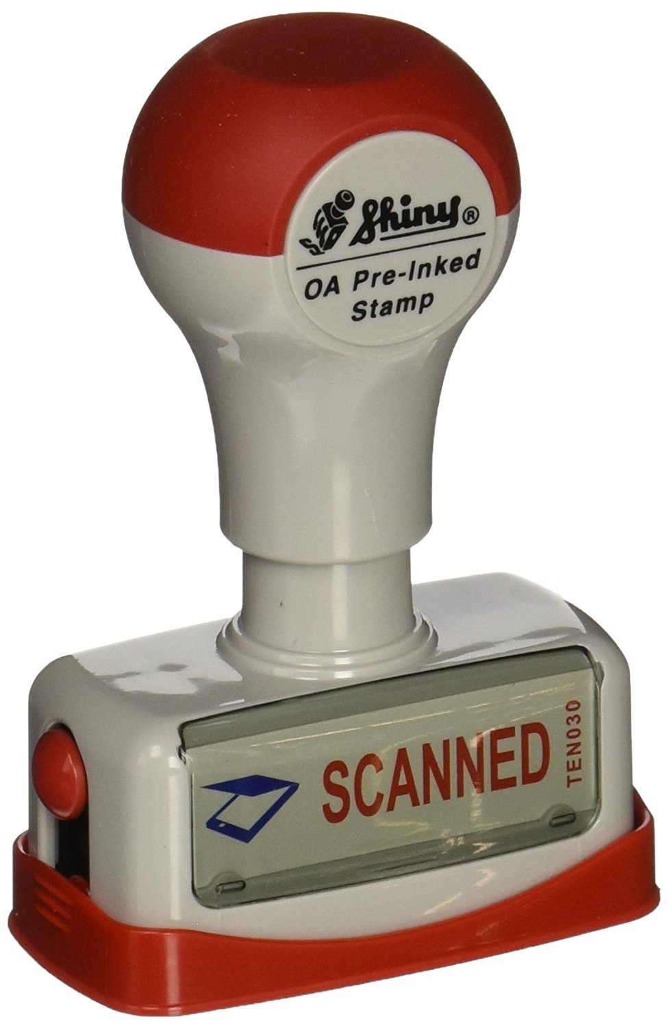 SCANNED Two Color Preinked Title Stamp by Shiny (TEN030)
