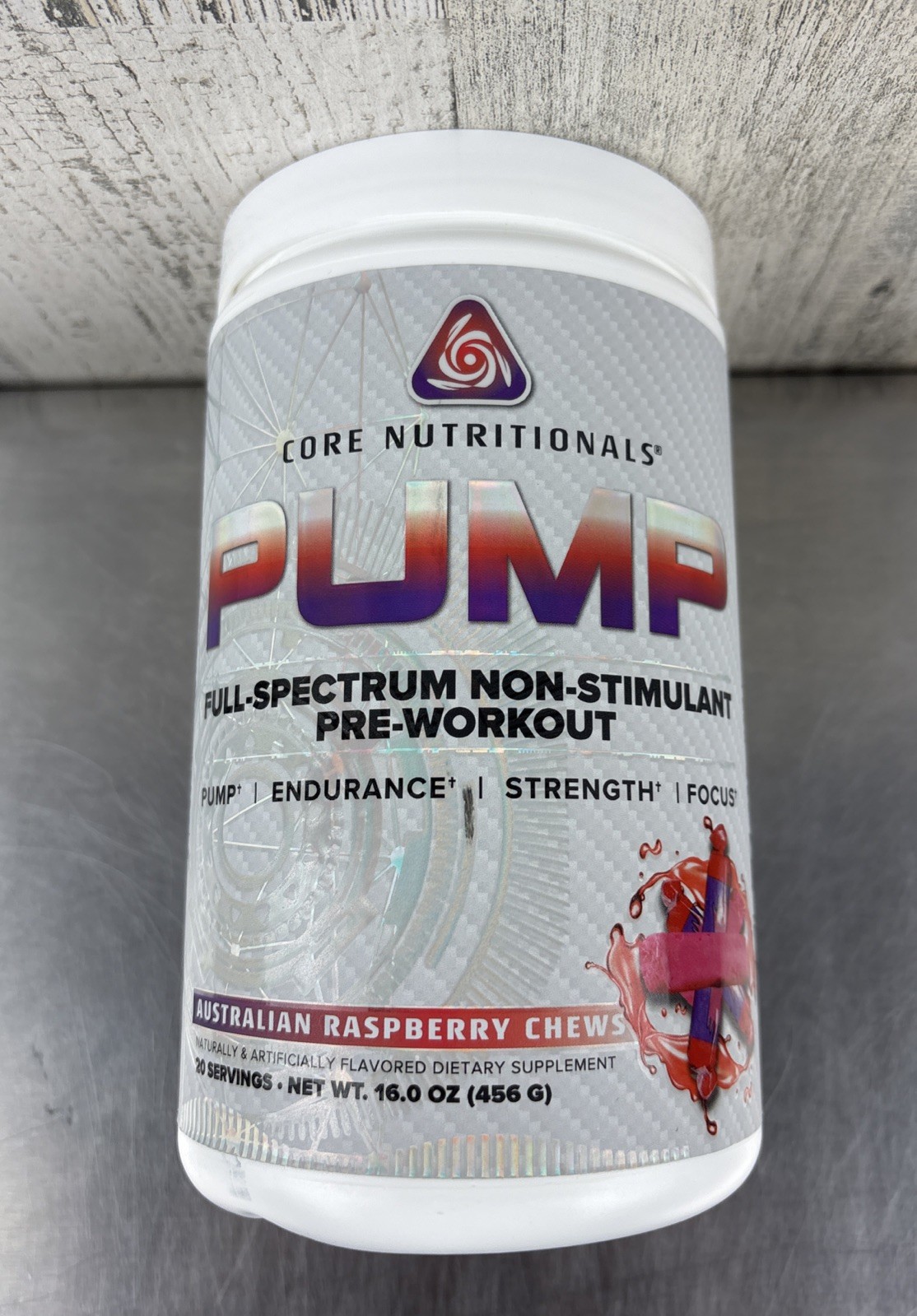 Core Nutritionals PUMP Pre Workout - Australian Raspberry Chews *12/2026*
