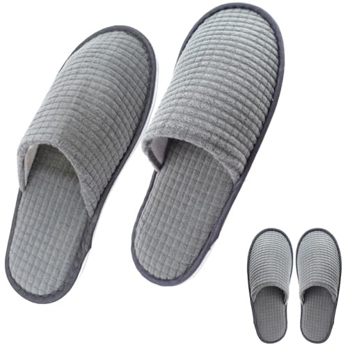 1-Pair Spa Slippers - Non Slip Slippers For Guest Women & Men -Washable &