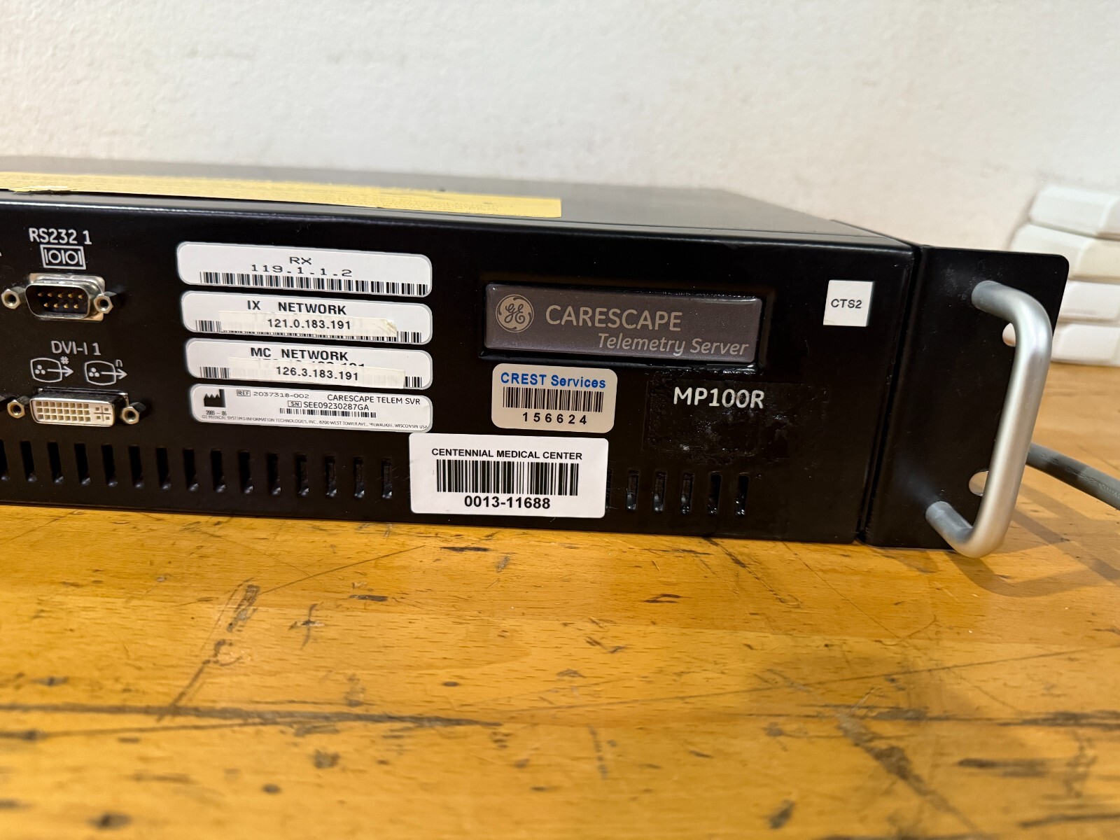 GE Carescape MP100R Telemetry Server
