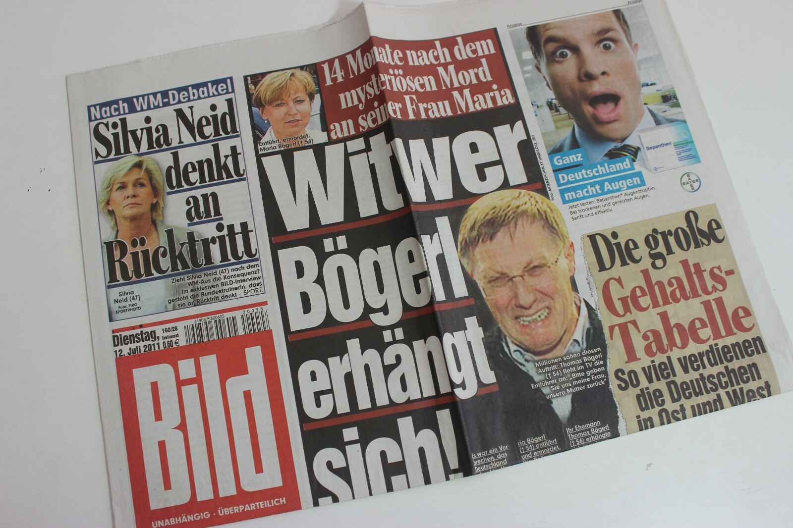 BILDzeitung 12/07/2011 July 12/7/2011 Special Occasion Gift