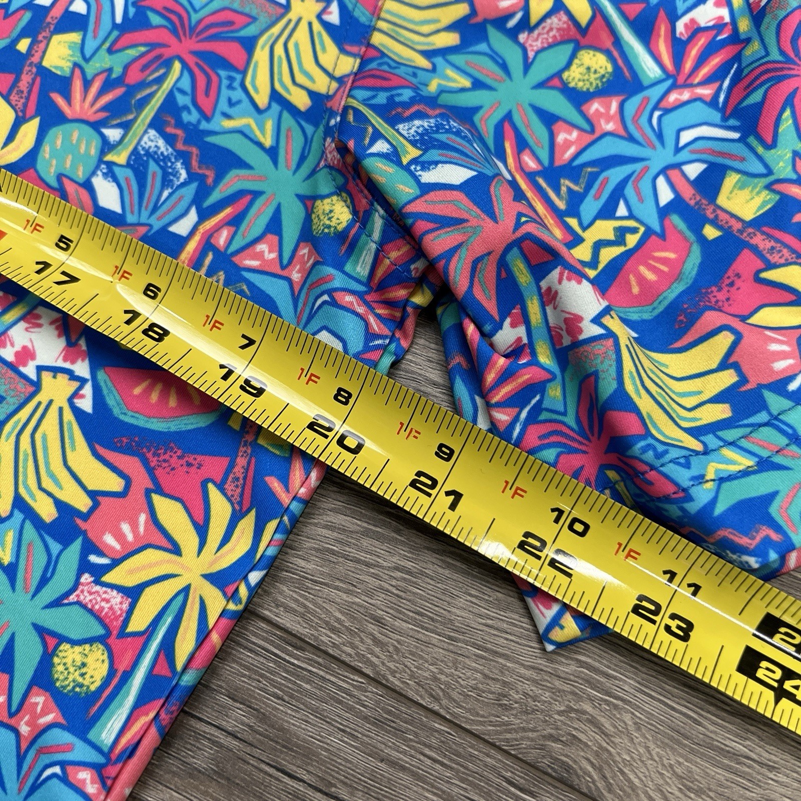 Chubbies Polo Shirt Size Small Mens Multicolor Performance 2.0 Tropical Bunch