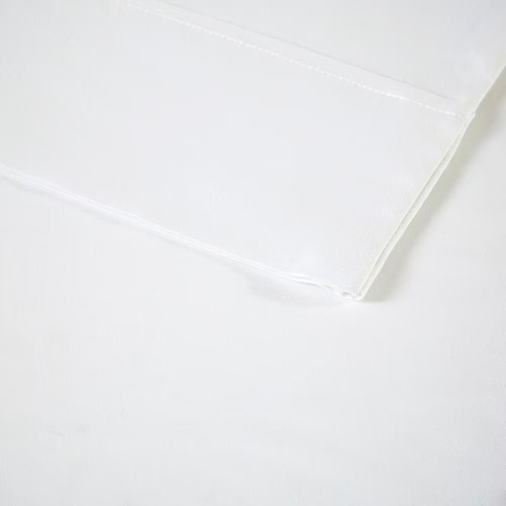 1500 Thread Count White Cotton Blend Standard Pillowcase (Set of 2)