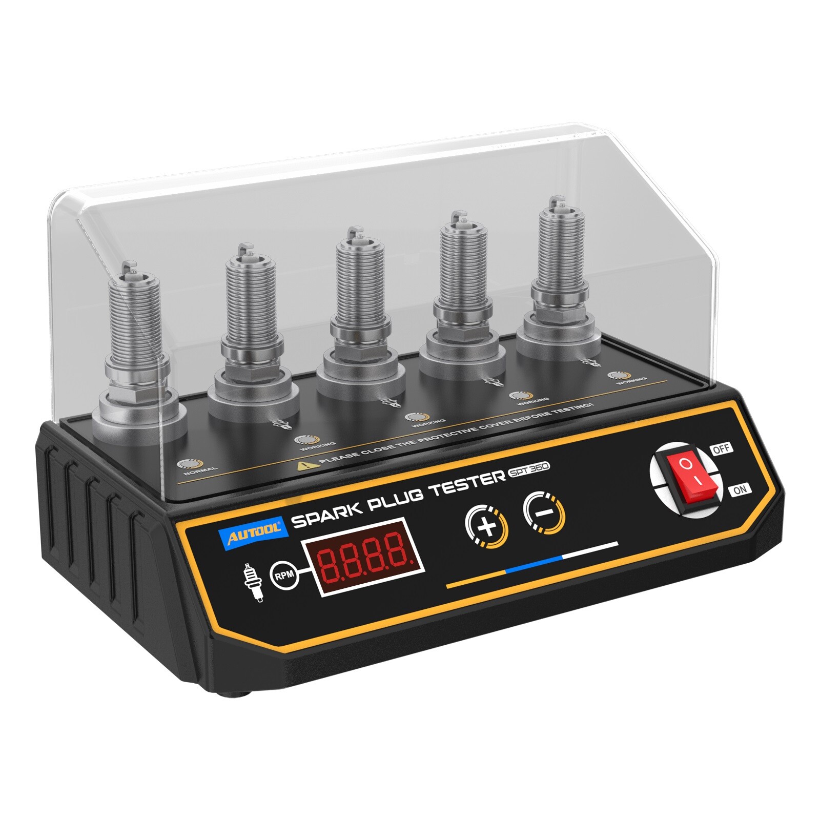 AUTOOL SPT360 Spark Plug Tester 5Hole Digital Spark Plug Ignition Test Analyzer