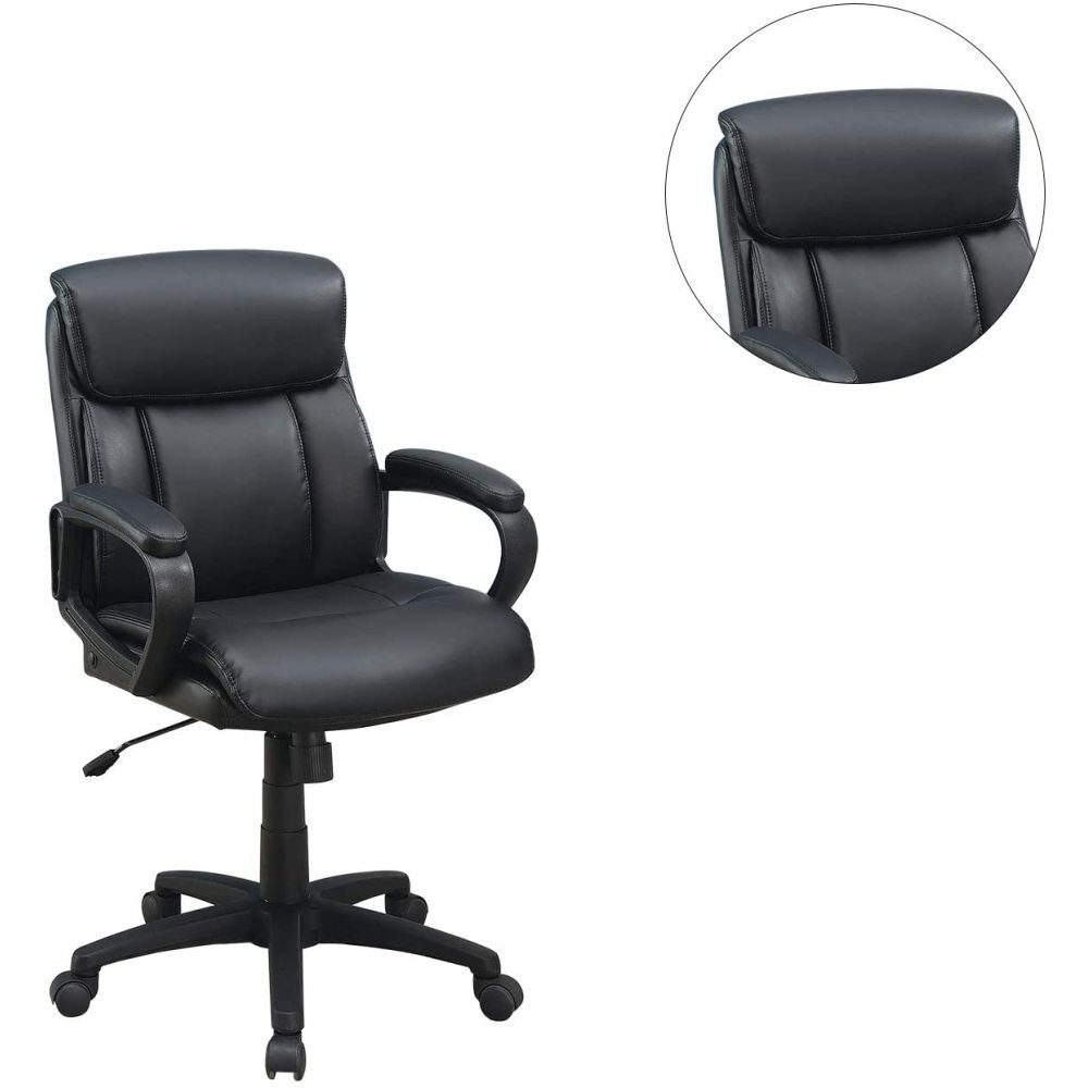 Classic Extra Padded Cushioned Relax Office Chair Home Work Relax Five Wheels US