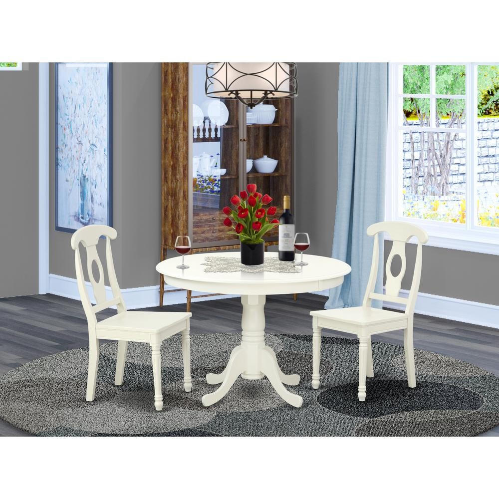Dining Room Set Linen White, HLKE3-LWH-W