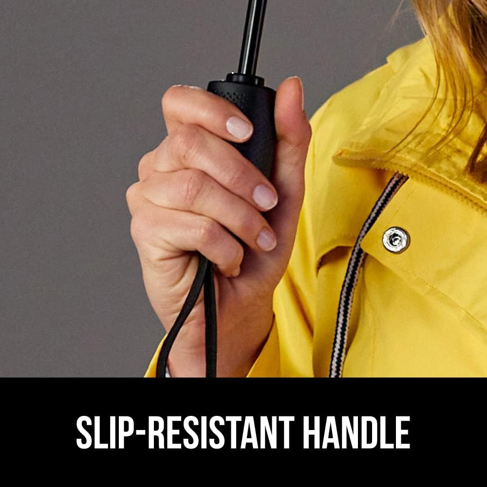 Strong Windproof Stick Compact Umbrella for Rain, One-Click Automatic Open and C