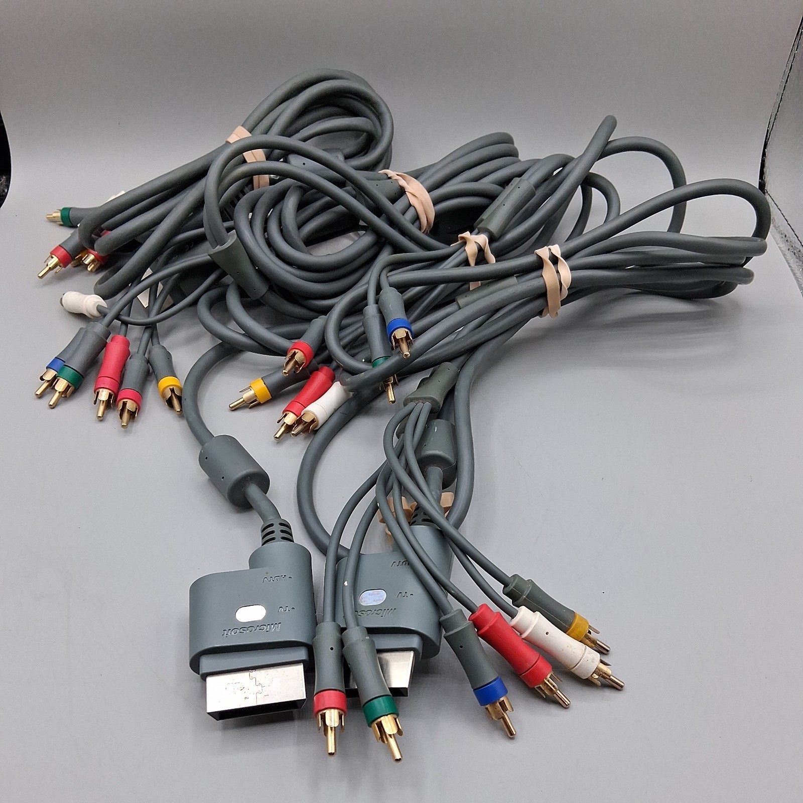 (3) OEM Genuine Microsoft Xbox 360 Console Component HD AV Cable X801255-100