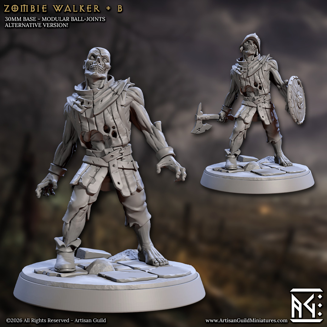 Zombie Walker Undead Shambler Guardsman - Artisan Guild - Dungeons and Dragons