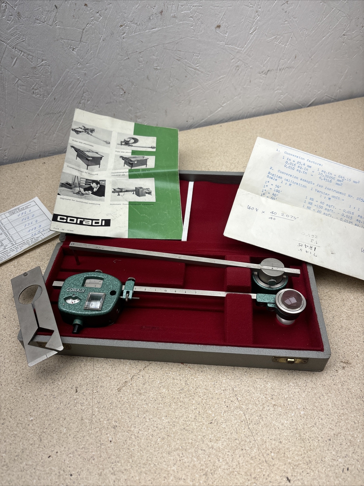 Vintage Coradi Compensating Planimeter