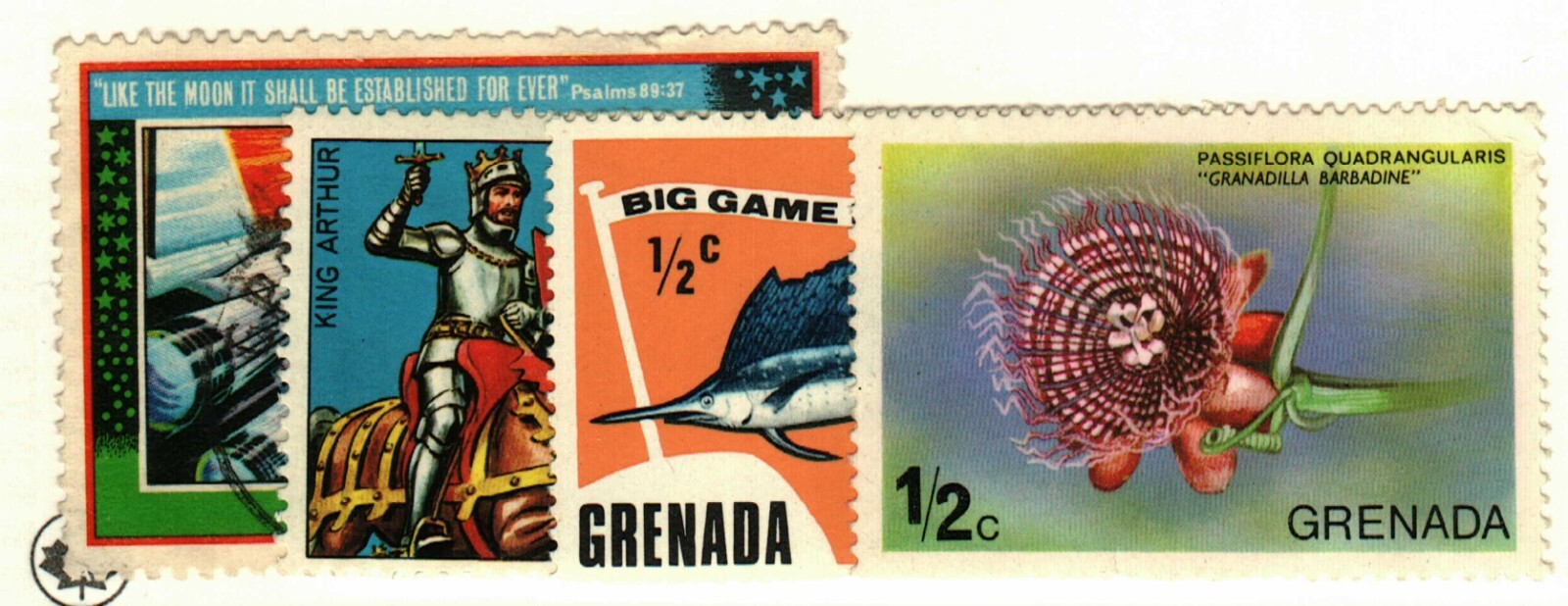 Grenada #332 used, 450 MH, 603 MH, 612 MNH Fish, flowers
