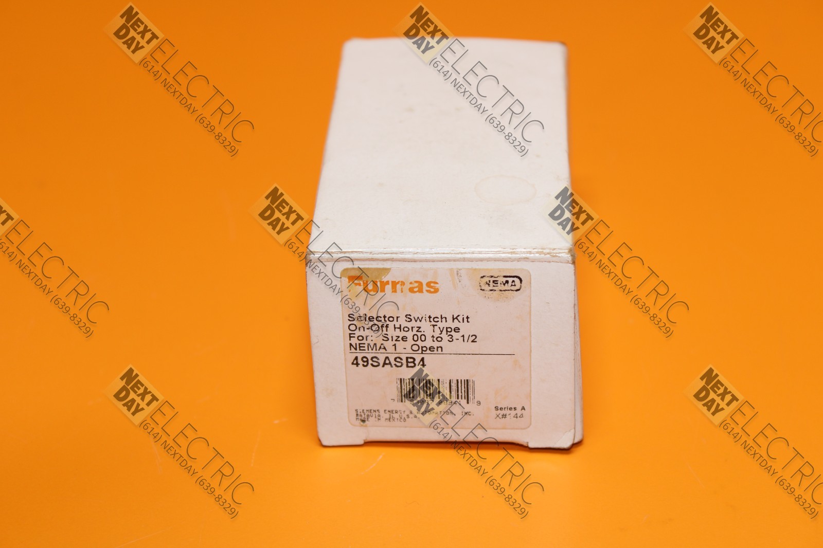 Furnas, 49SAB4, Selector Switch Kit On/Off Horz Contactor Starter Siemens ITE