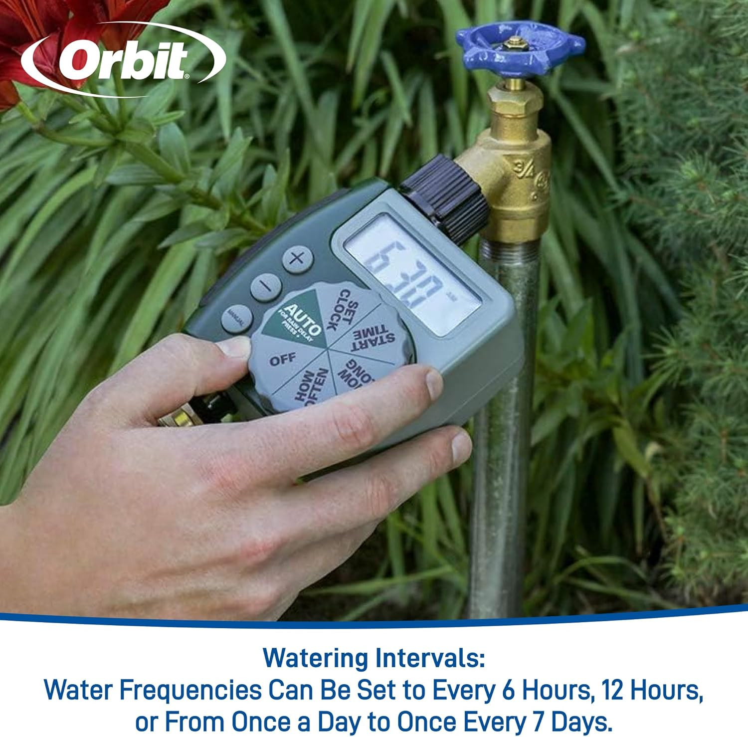 Programmable Digital Hose Watering Timer - 1 Outlet - Battery Powered - with LCD