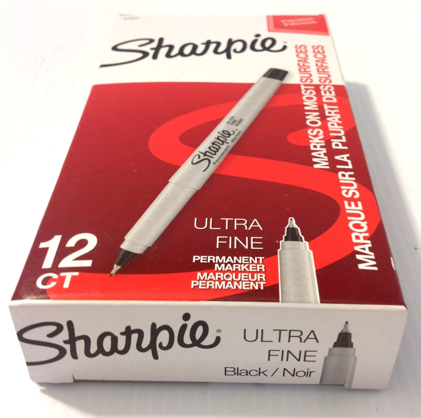 Sharpie Ultra Fine Point Permanent Markers Pens BLACK 37001 Box of 12 NEW