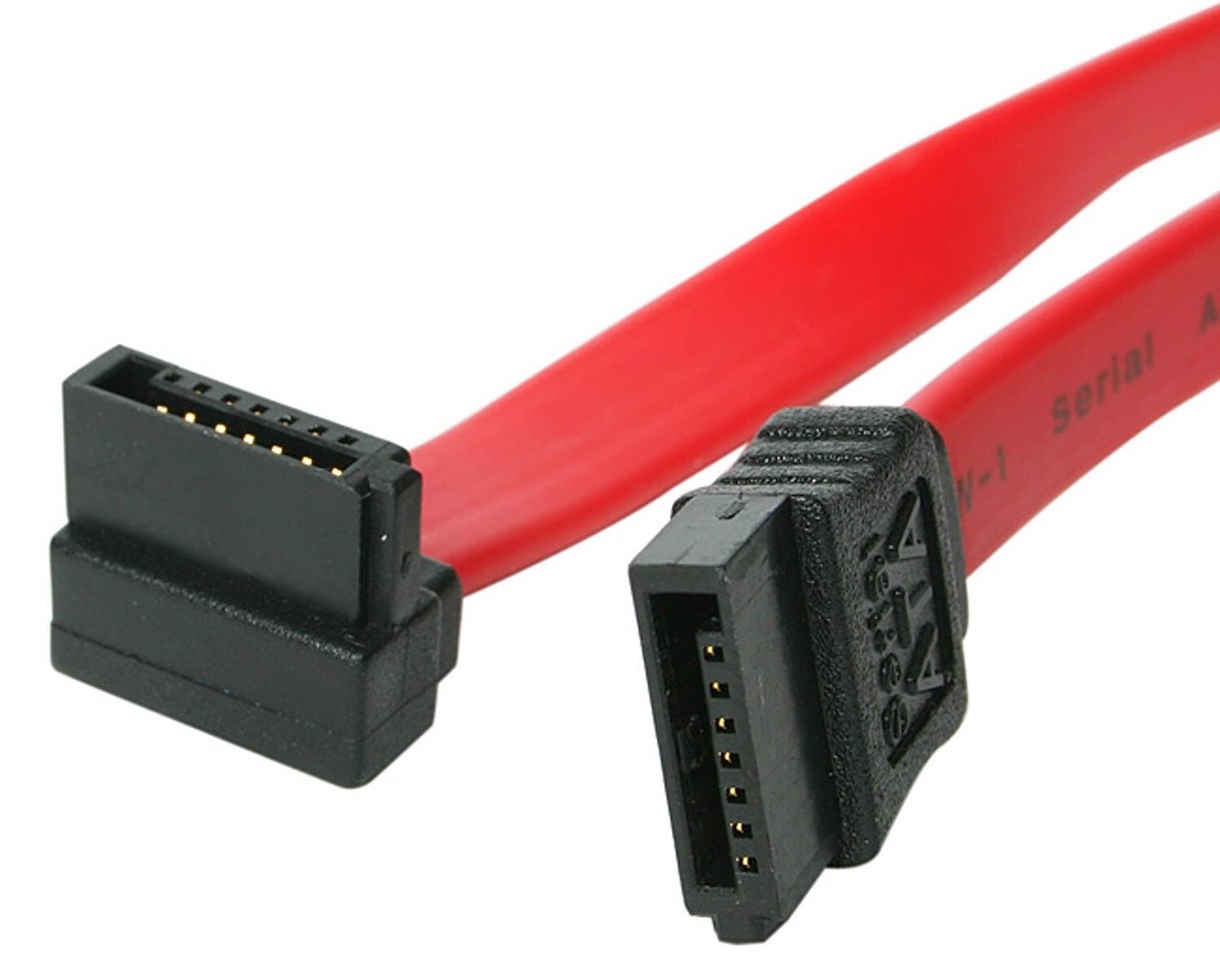 StarTech Serial ATA Internal Cable, 24", Right Angle, Red *New* SATA24RA1