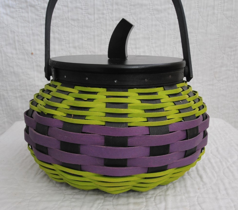 Longaberger 2016 Pumpkin Basket with Swing Handle and Lid "VGC"