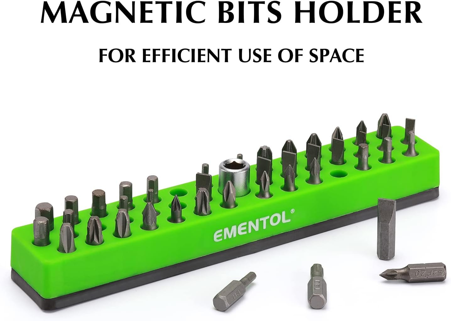 2PCS 1/4" Magnetic Bits Holder Set 86PCS Hole Bit Organizer with Strong Magnetic