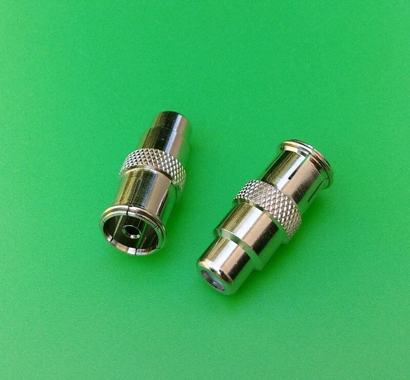 ( 5 PCS) PAL/IEC Female to RCA Female Connector - USA Seller