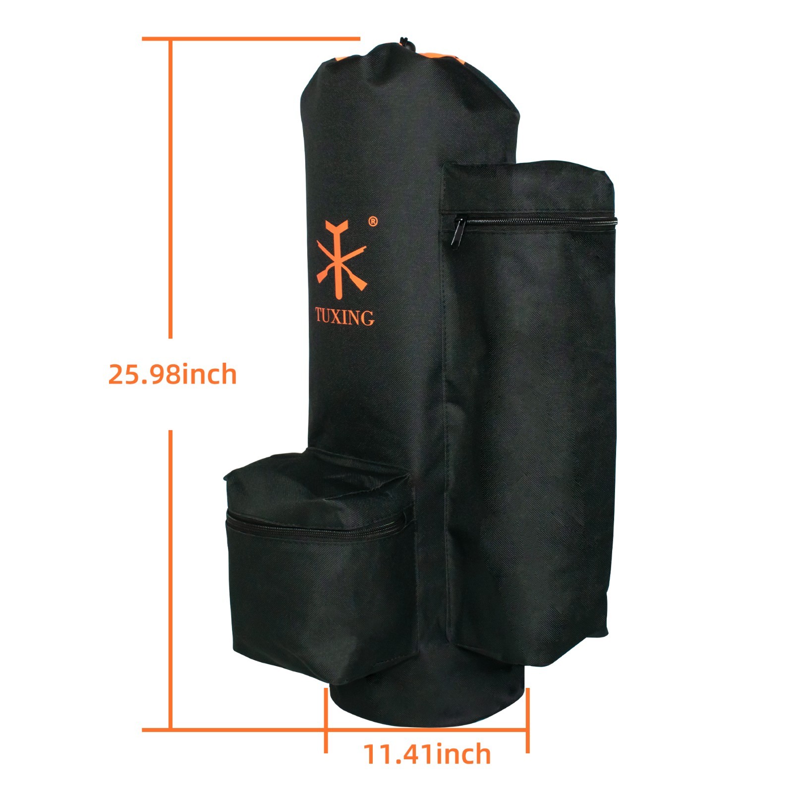 TUXING 6.8L/9L Carbon Fiber Cylinder Bag Protective Case Backpack Bag Black