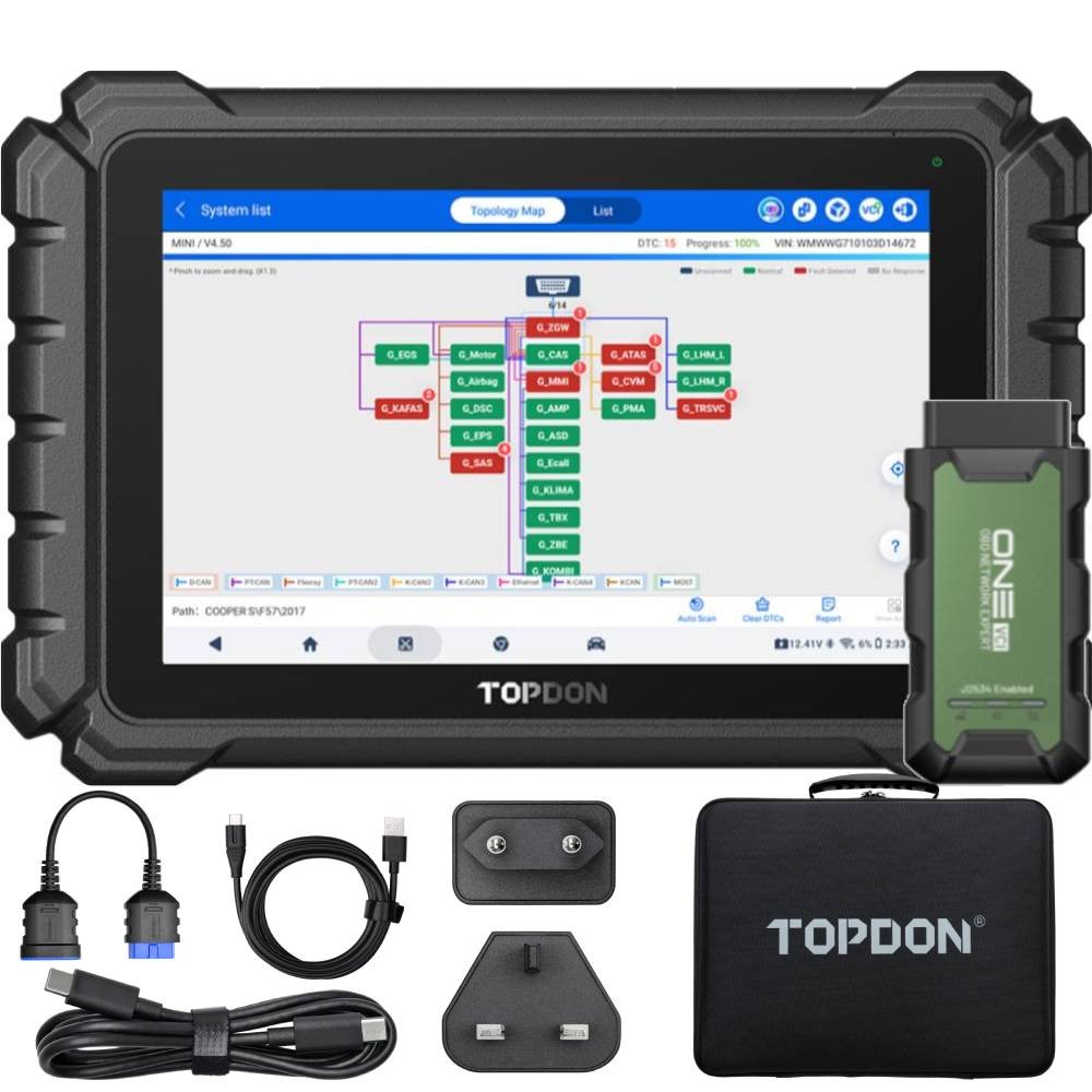 TODPON ONE Lite 10.1" Scan Tool, Bidirectional, ECU Coding, 50+ Service Function