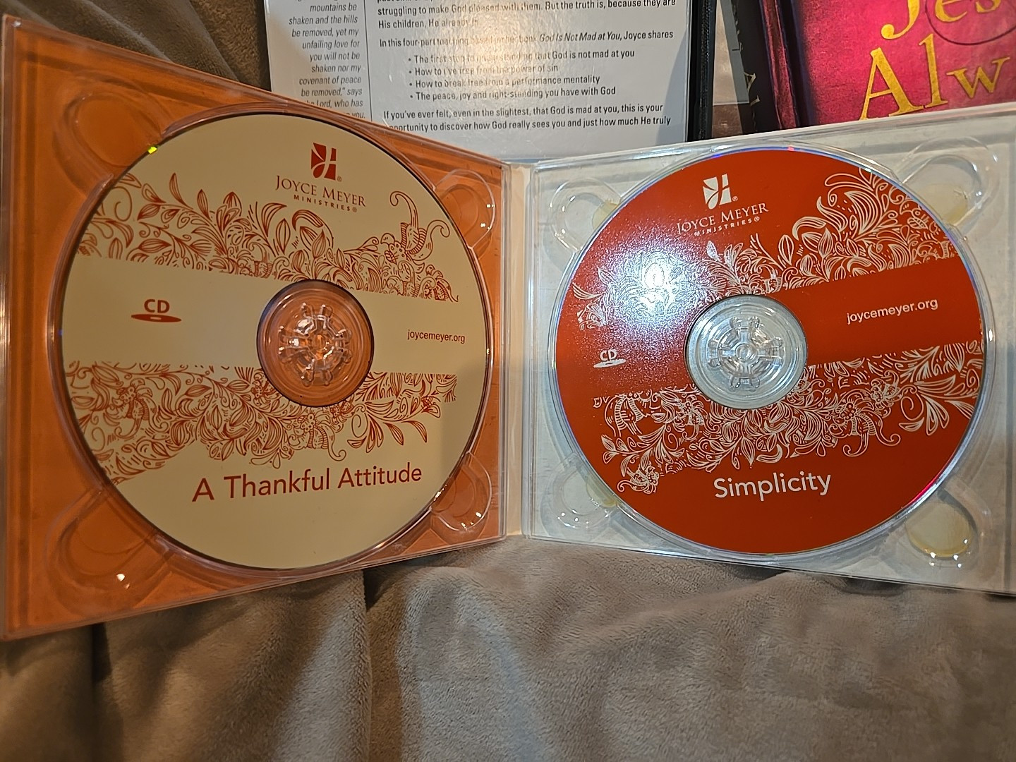 Joyce Meyer 4 CD Set & 1 DVD Lot + 1 Sarah Young Devotional - READ