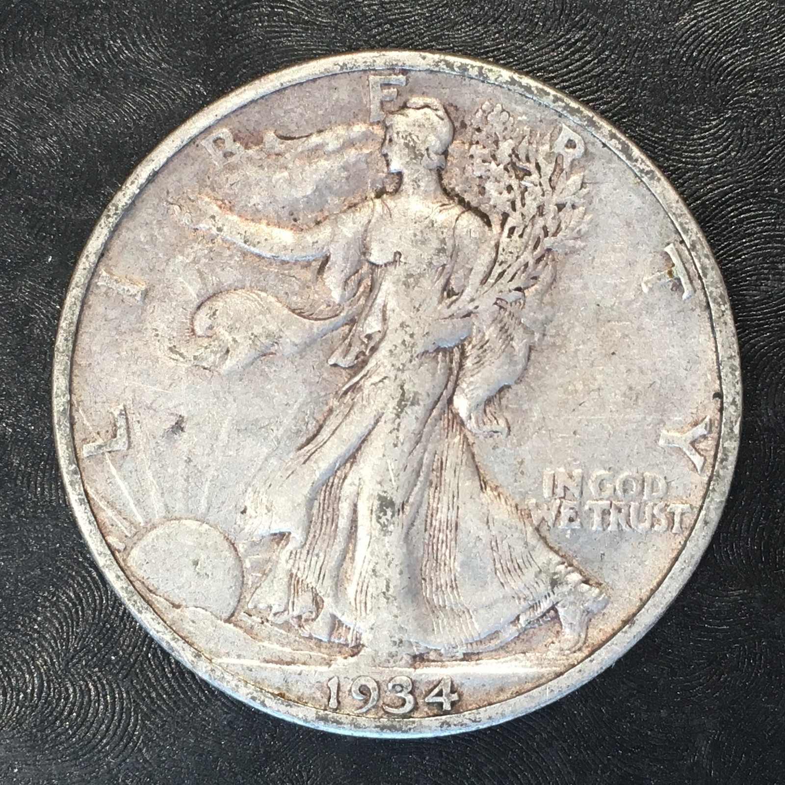 1934-S Walking Liberty Half - Full Clear Detail - High Quality Scans #F066