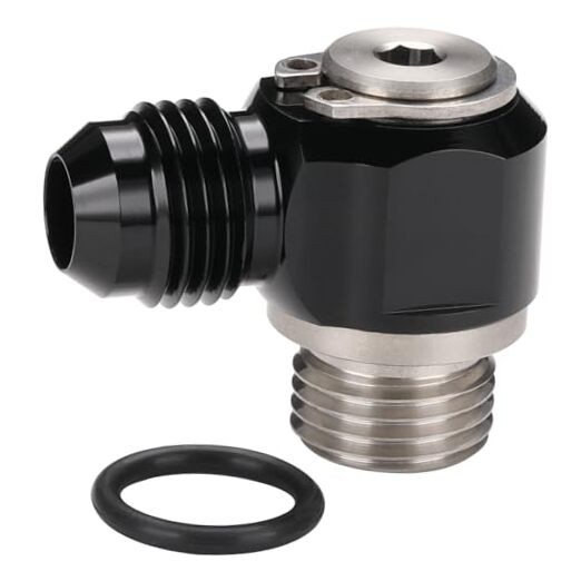 6AN Male Flare Banjo to 6AN -6 ORB Stainless Steel Banjo 6AN to -6 ORB Black