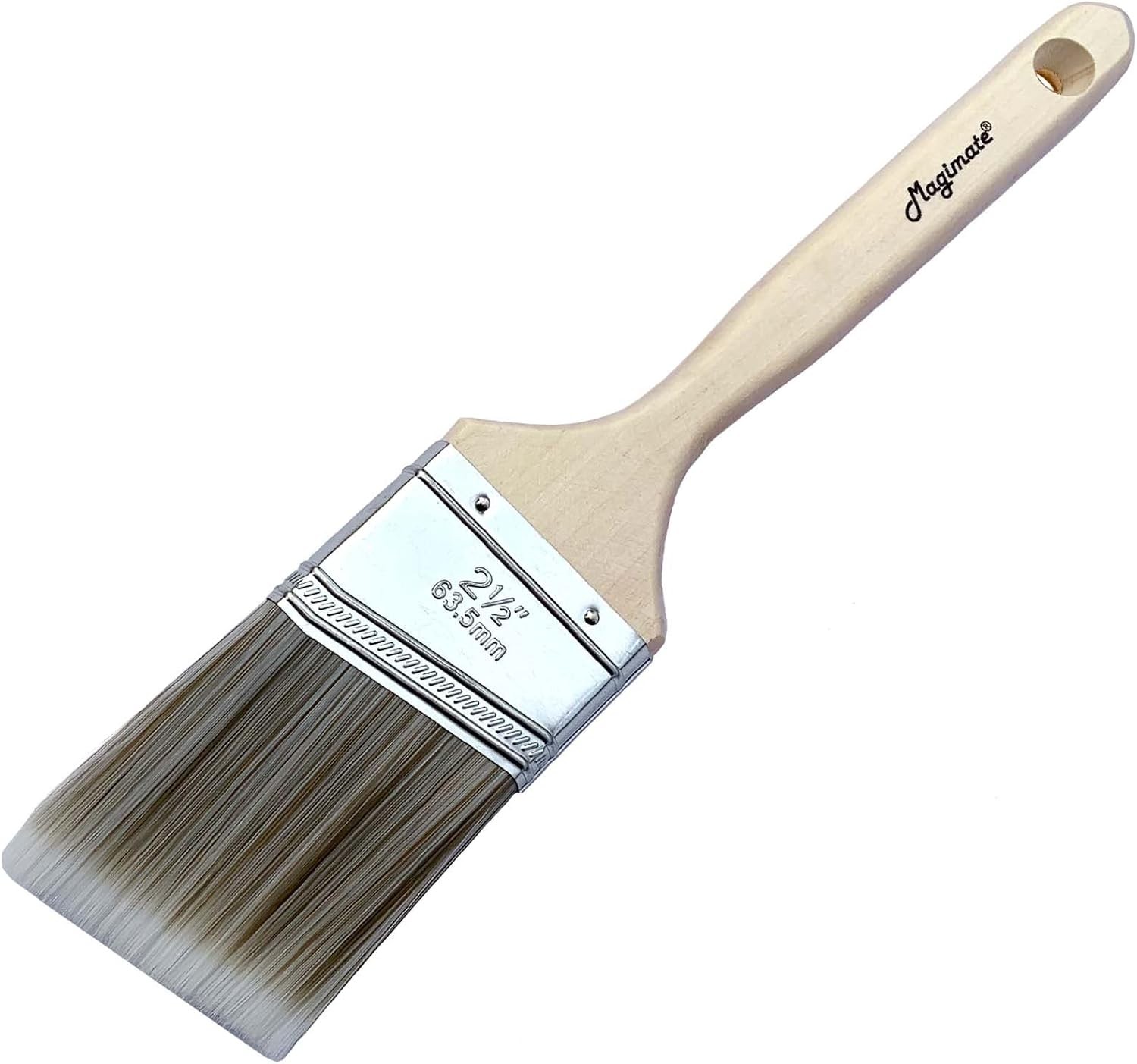 Wall Paint Brush Angled Cut-in Trim Brushes 2 1/2 Inch Medium Size for Household