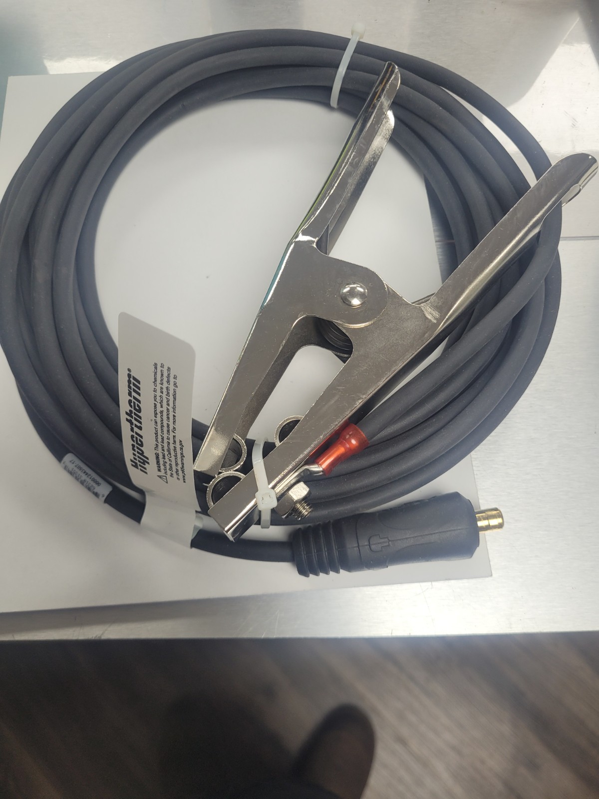 Hypertherm 65 Amp Work Lead with Hand Clamp 25' - 223125
