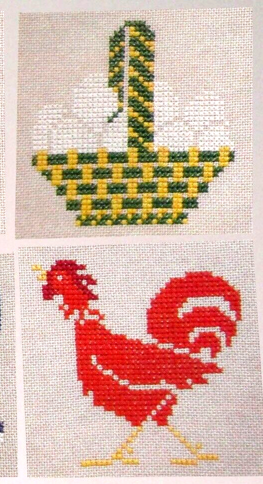 American Sampler Afghan 4 Parts Bag Designs Hummingbird CROSS STITCH PATTERNS