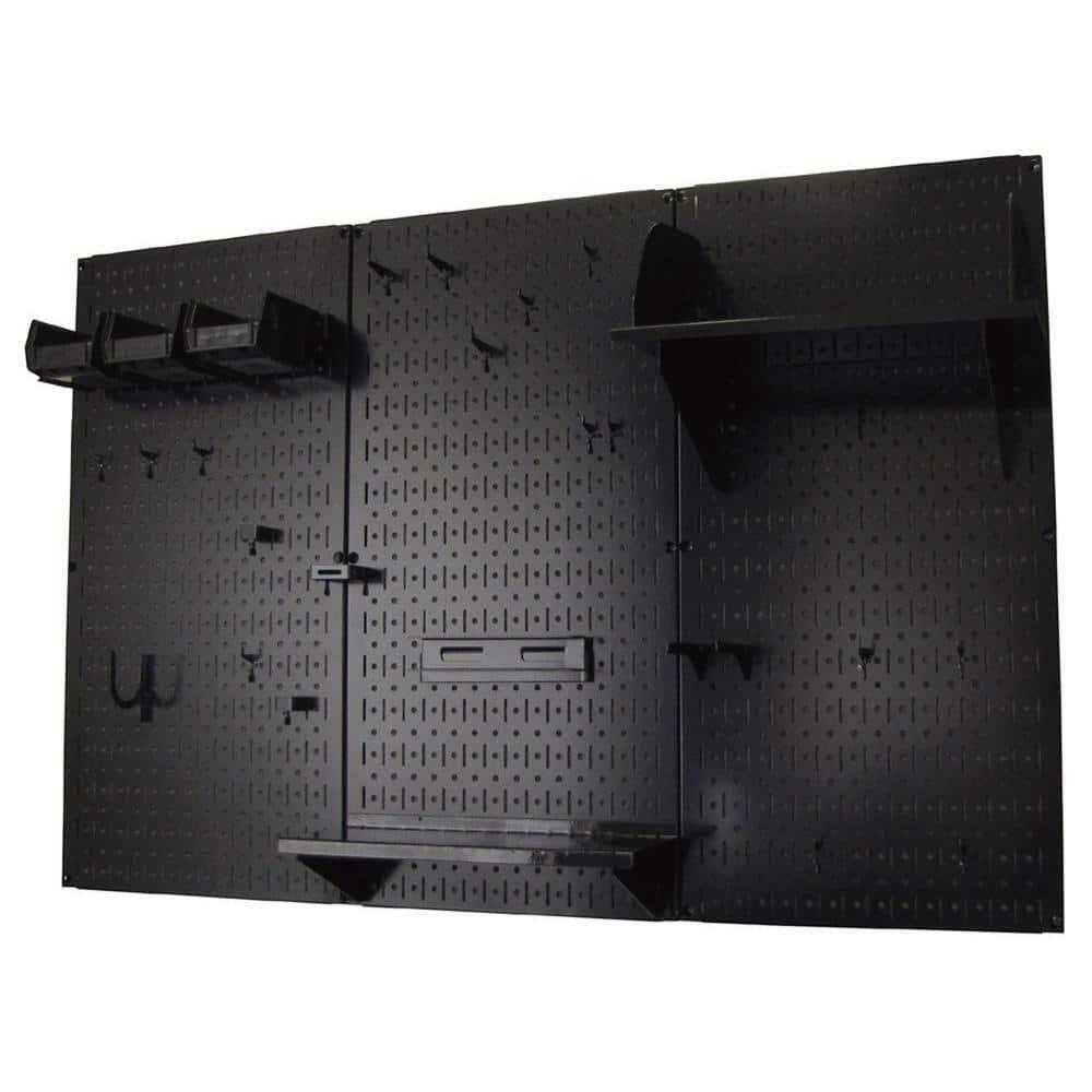 Pegboard Metal Standard Tool Storage Kit Black Peg Accessories 32 in. x 48 in.