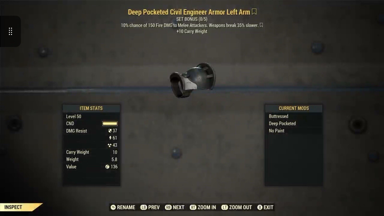 (Xbox) Civil Engineer Armor With Jet pack - Full Set Fully Modded