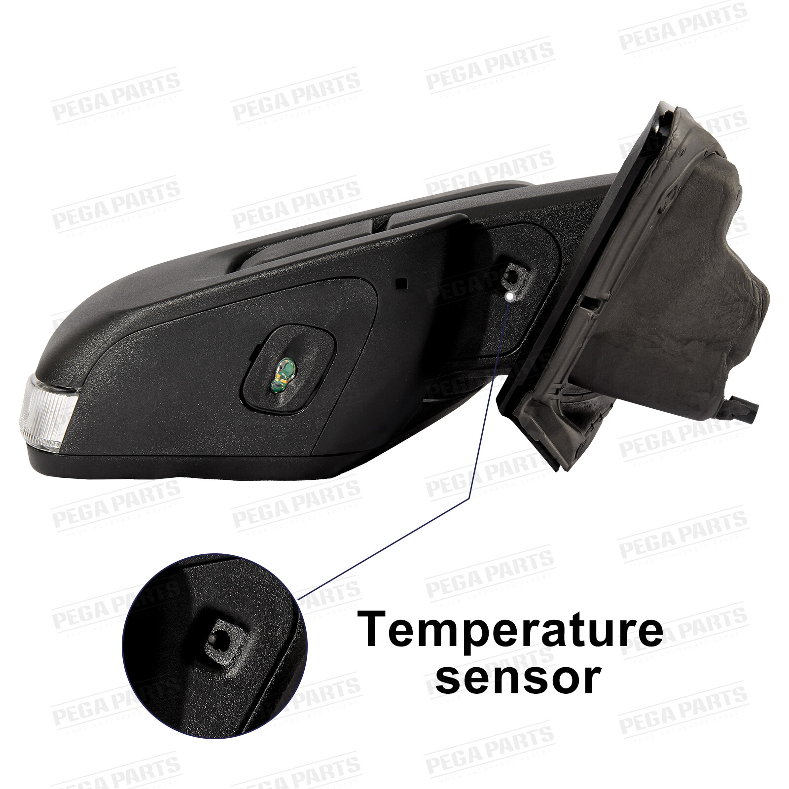 Right Passenger Side Door Mirror For 2021-24 Ford F-150 Temp Sensor Puddle Light