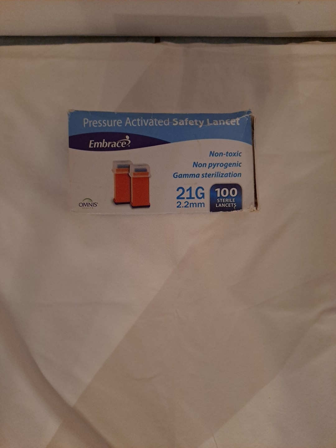 Embrace Sterile Safety Lancet 2.2m 21G 100 Ct.