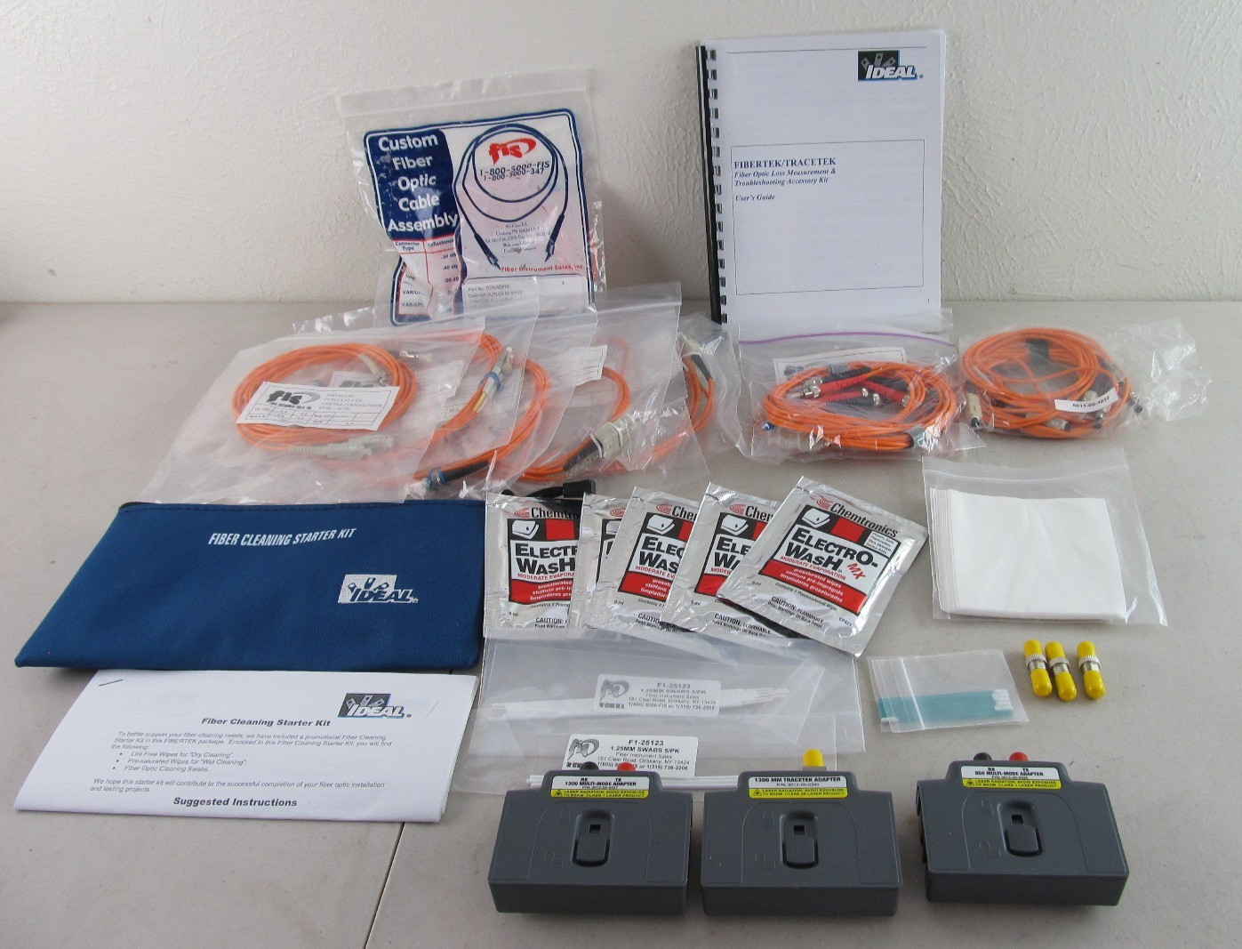 Ideal MM Fiber Optic Loss Adapter Set 0012-00-0337 / 0012-00-0336 / 0012-00-0340