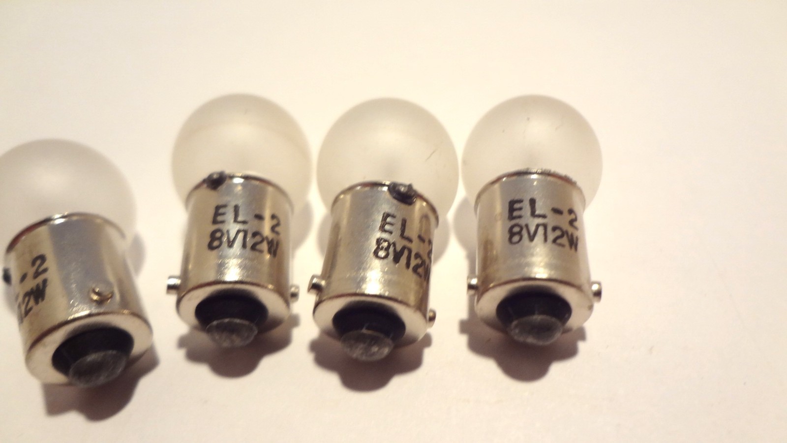UNITRON  BULB  EL-2 LOT OF ( 4 ea)  8 VOLT 12 WATT MINATURE FROSTED *NEW*