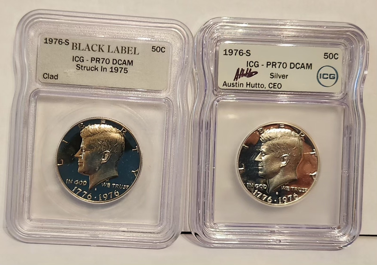 1976 S Kennedy Half Clad and Silver Set ICG  PR70 DCAM PF70 Ultra Cameo