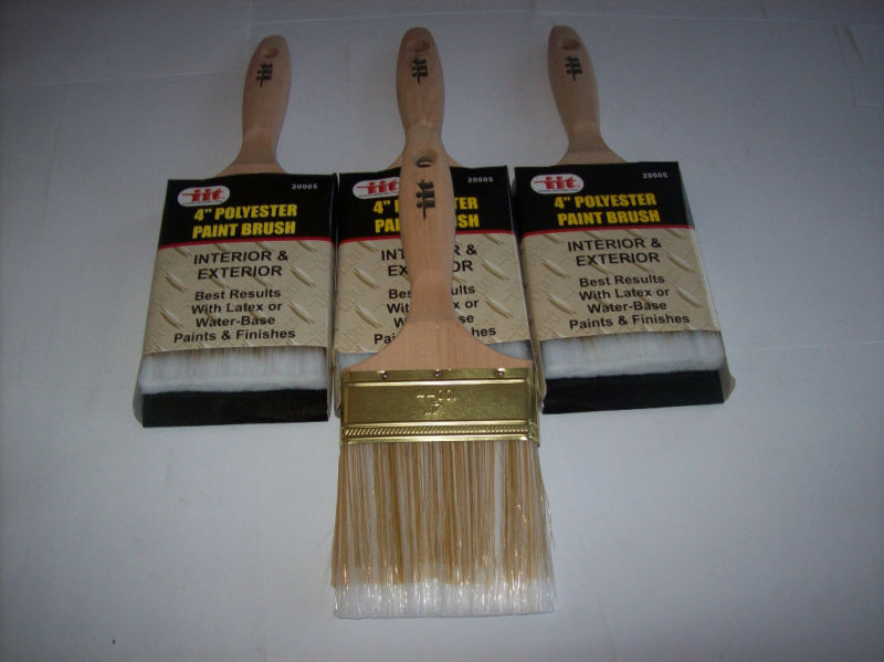 4 IIT POLYESTER PAINT BRUSH BRUSHES LATEX WATER BASE 4"