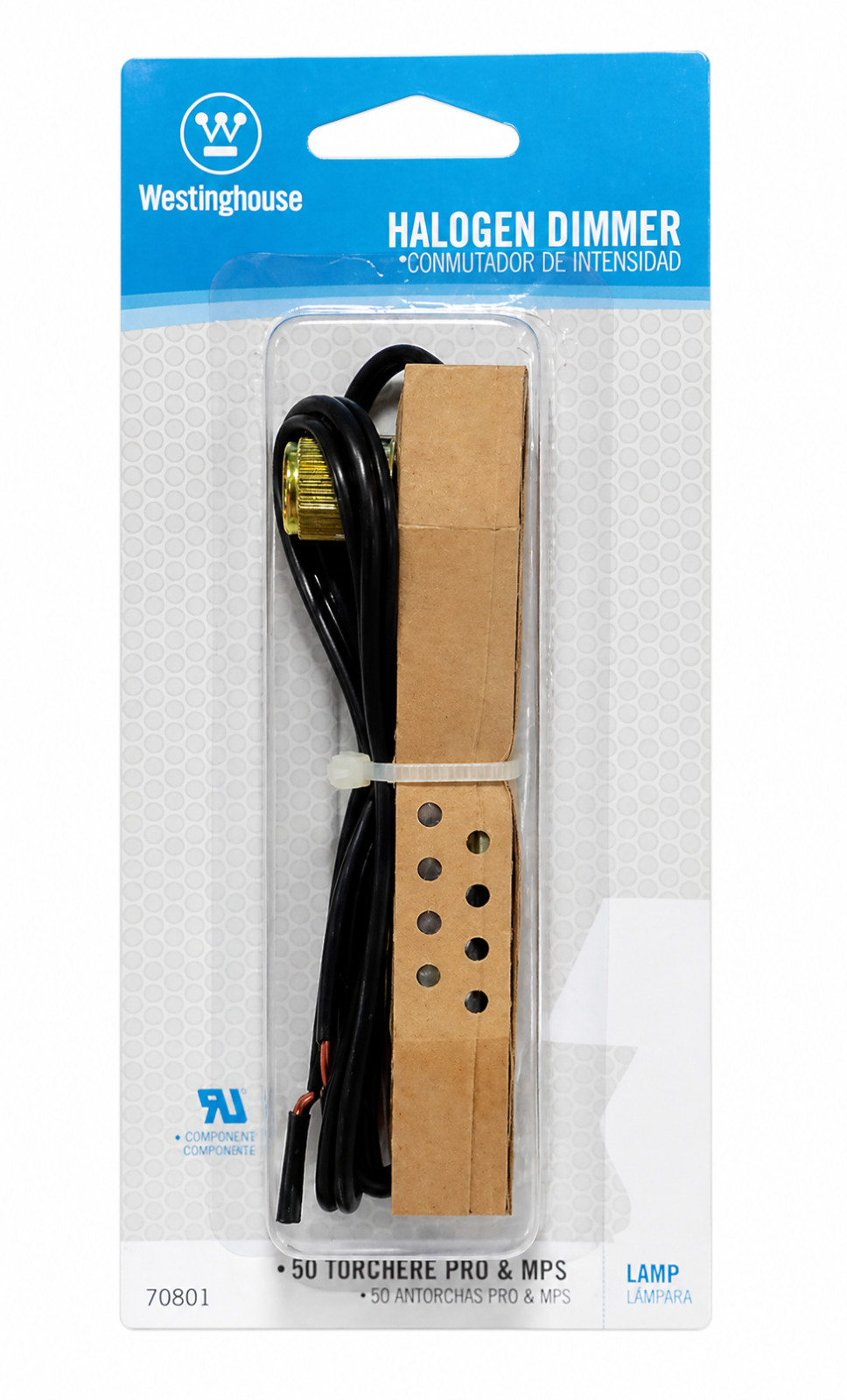 Westinghouse 70801 Halogen Rotary Dimmer Switch for Torchiere Floor Lamps