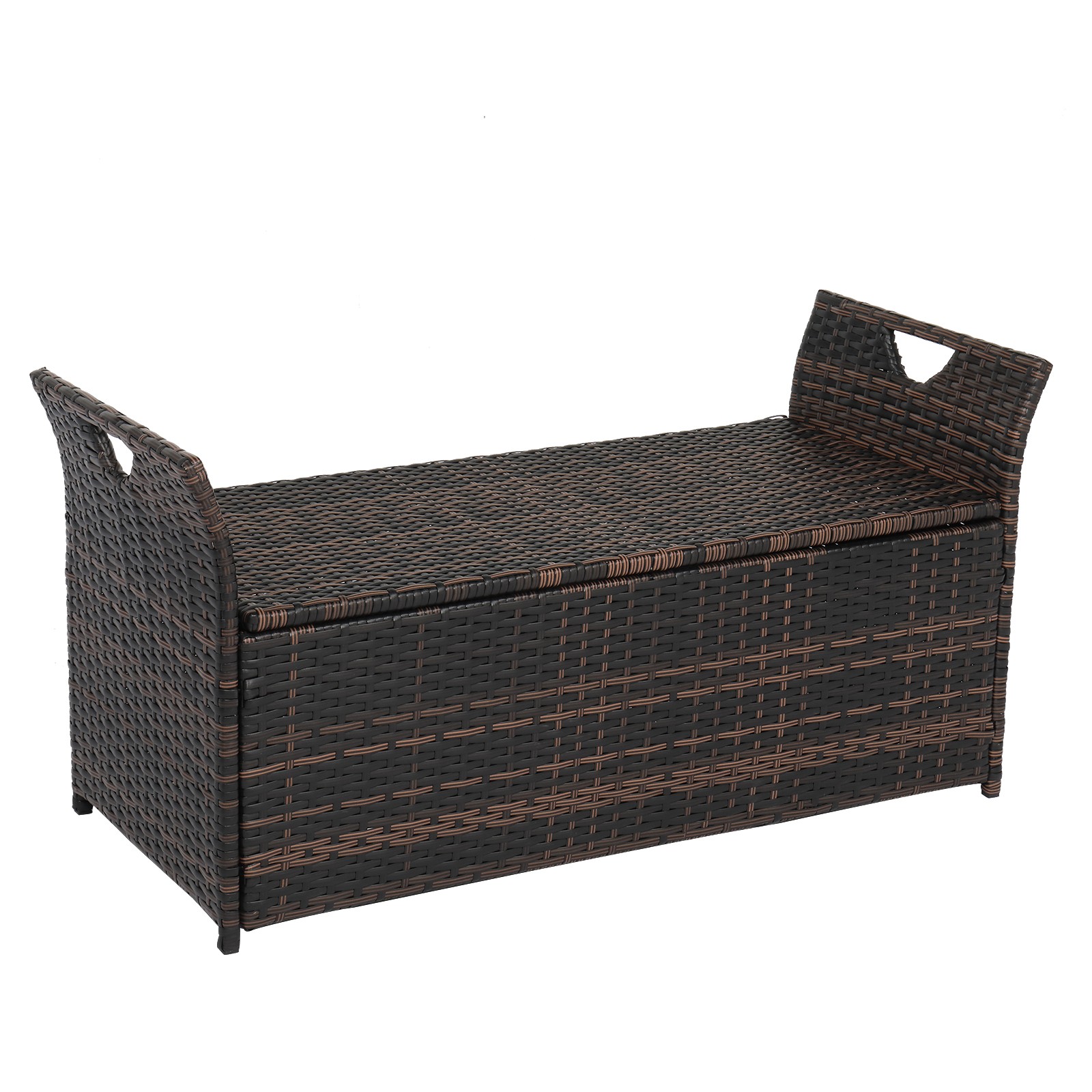 106*52*46cm Iron Frame Can Accommodate Brown Gradient Footstool Rattan Locker