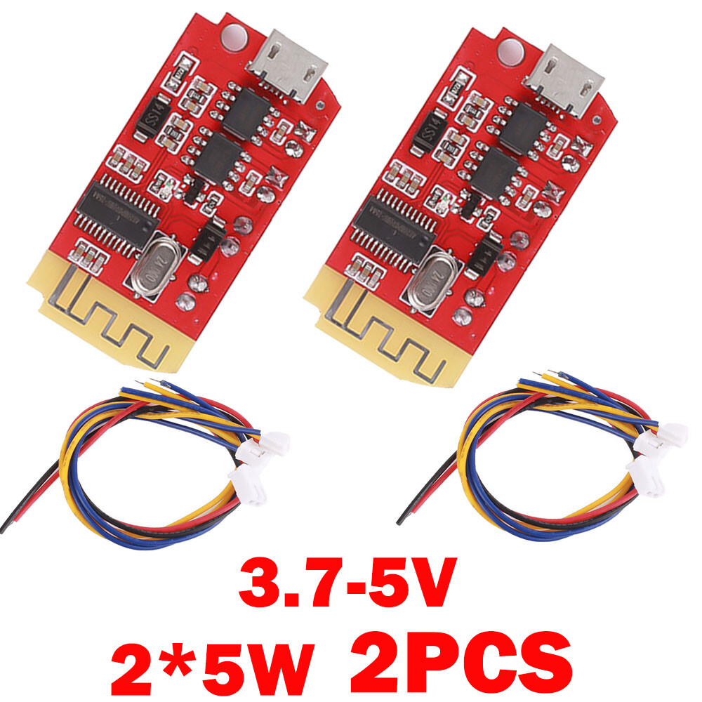 2pcs 2*5W 3.7V-5V Dual Plate Bluetooth Amplifier Module DIY Speaker Modification